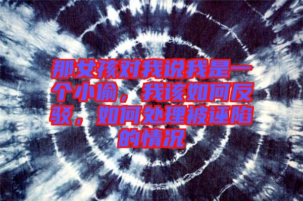 那女孩對我說我是一個小偷，我該如何反駁，如何處理被誣陷的情況