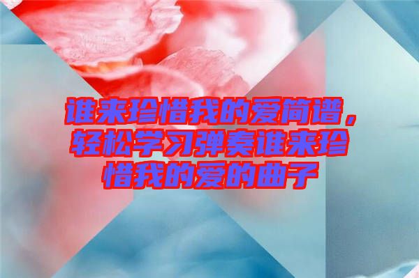 誰來珍惜我的愛簡譜，輕松學習彈奏誰來珍惜我的愛的曲子