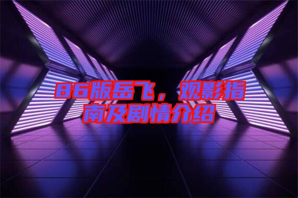 86版岳飛，觀影指南及劇情介紹