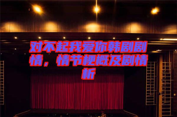 對不起我愛你韓劇劇情，情節(jié)梗概及劇情析