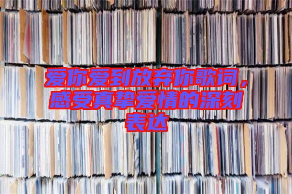 愛(ài)你愛(ài)到放棄你歌詞，感受真摯愛(ài)情的深刻表達(dá)