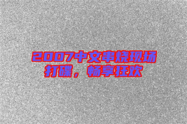 2007中文串燒現(xiàn)場打碟，暢享狂歡