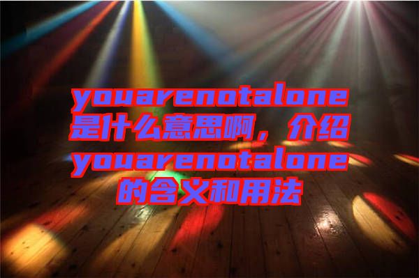 youarenotalone是什么意思啊，介紹youarenotalone的含義和用法