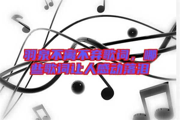 羽泉不離不棄歌詞，哪些歌詞讓人感動落淚