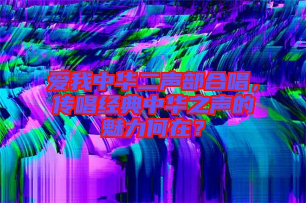 愛我中華二聲部合唱，傳唱經典中華之聲的魅力何在？