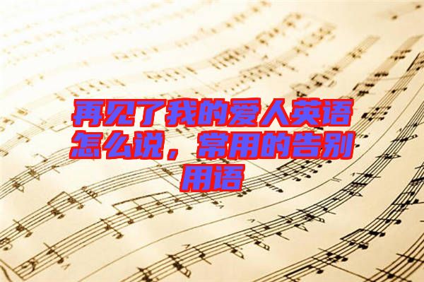 再見了我的愛人英語怎么說，常用的告別用語