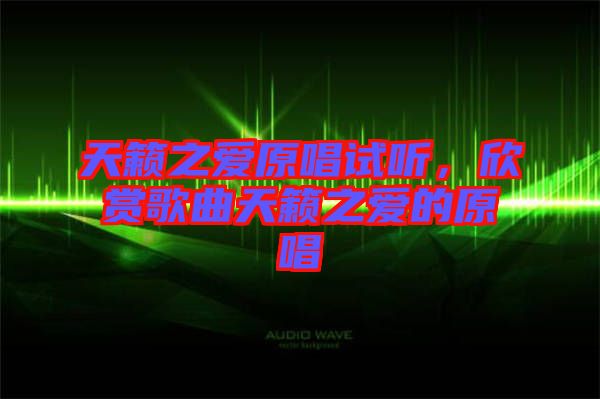 天籟之愛原唱試聽，欣賞歌曲天籟之愛的原唱