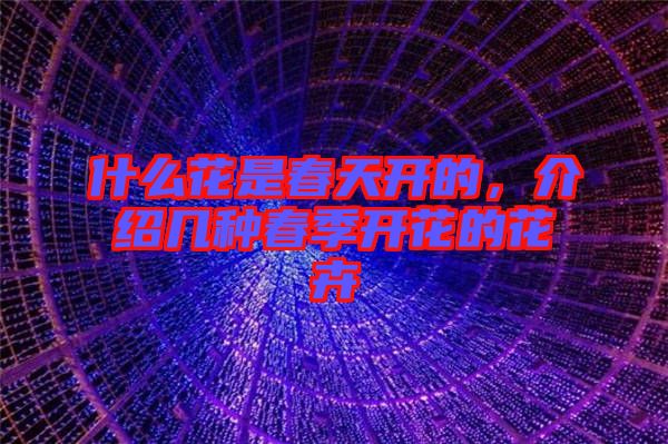 什么花是春天開的，介紹幾種春季開花的花卉