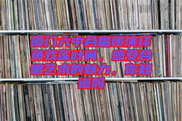 廈門六中合唱團(tuán)演繹魚戲蓮葉間，感受合唱藝術(shù)的魅力，你知道嗎