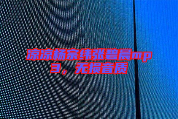 涼涼楊宗緯張碧晨mp3，無損音質(zhì)