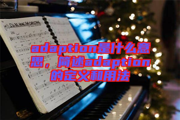 adaption是什么意思，簡述adaption的定義和用法