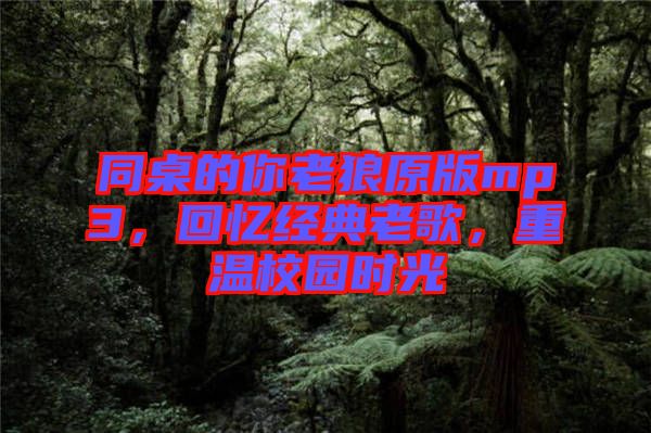 同桌的你老狼原版mp3，回憶經典老歌，重溫校園時光