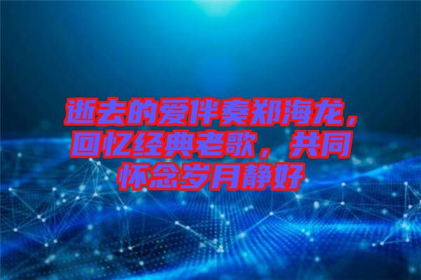 逝去的愛(ài)伴奏鄭海龍，回憶經(jīng)典老歌，共同懷念歲月靜好