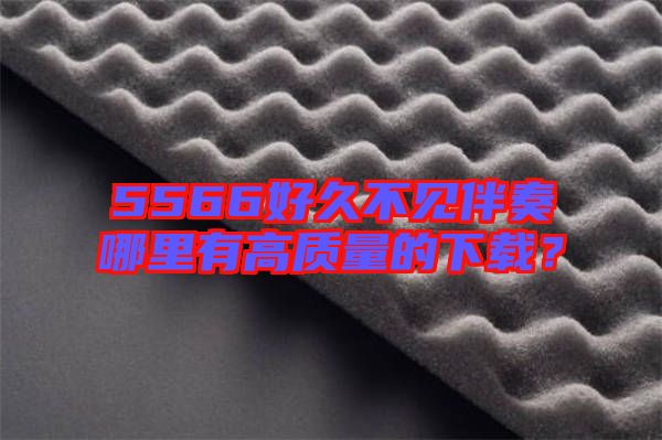 5566好久不見伴奏哪里有高質量的下載？