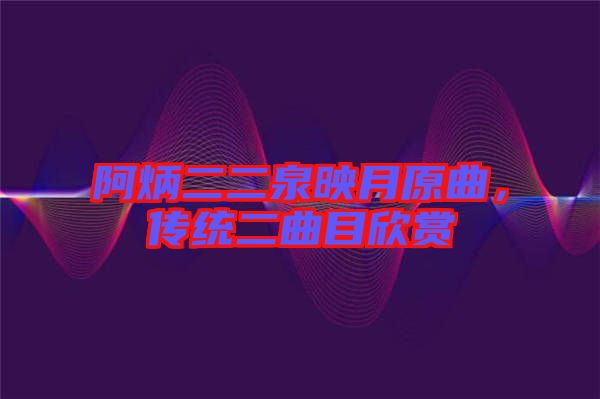 阿炳二二泉映月原曲，傳統二曲目欣賞